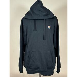 WassupSummer Sunset Black Hooded Pullover Sweatshirt Men’s Large L USED